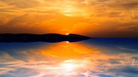 2560x1440 Dreamy Sunset Reflection Sea Clouds 1440p Resolution Hd 4k