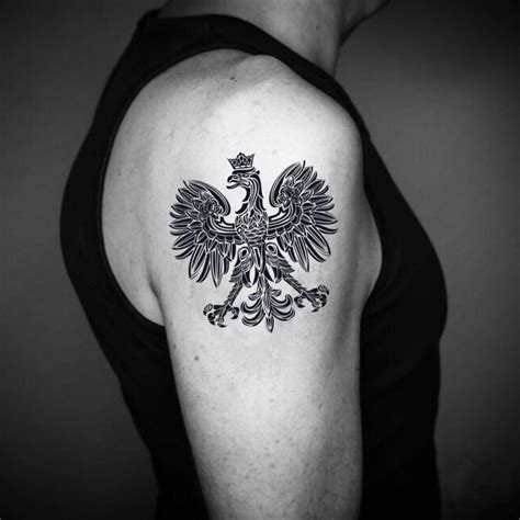 Polish Aztec Eagle Temporary Tattoo Sticker Set Of 2 Polish Eagle