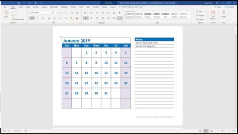 8 Top Place to Find Free Calendar Templates for Word