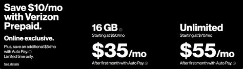 Verizon Prepaid Limited Time 10month Discount On 16gb Or Unlimited