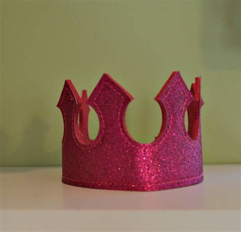 glitter felt crown birthday crown princess party favor etsy