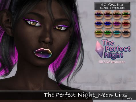 Neon Lips By Tatygagg At Tsr Sims 4 Updates