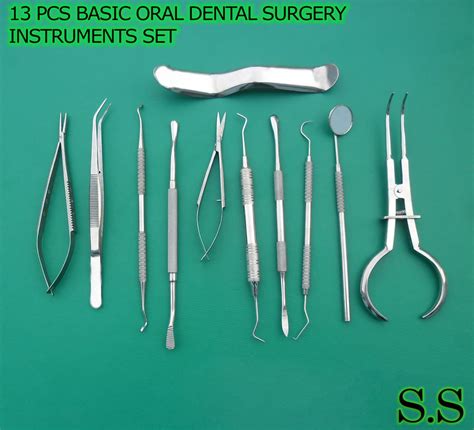 13 Pcs Basic Oral Dental Surgery Surgical Instruments Set Kit