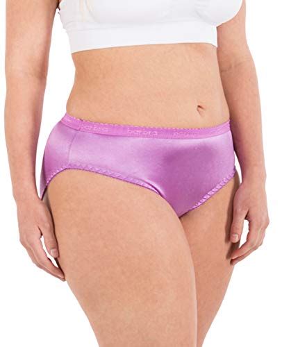 Barbra Womens Silky Sexy Satin Bikini Panties S Plus Size Women Underwear Multi Pack Peachy
