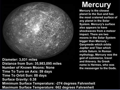 Mercury 8th Grade Science