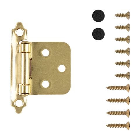 Hickory Hardware 2 Pack 170 Degree Opening Polished Brass Self Closing