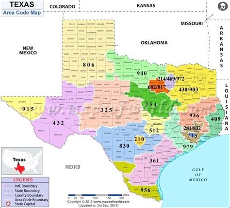 Printable Map Of Texas Area Codes Printable Maps Online