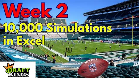 Top Nfl Football Dfs Plays Based On 10000 Simulations In Excel Qb