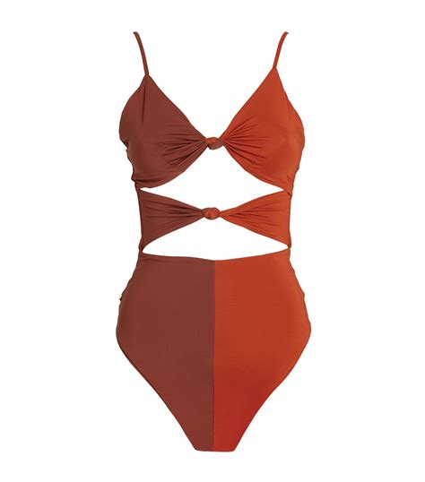 Maygel Coronel Brown Cut Out Triana Swimsuit Harrods Uk