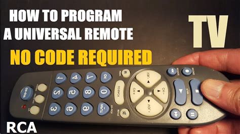 How To Program Rca Universal Remote Control Without Tv Codes Youtube