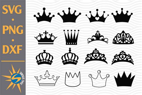 Drawing And Illustration Silhouette Cut Files Crown Clip Art For Cricut