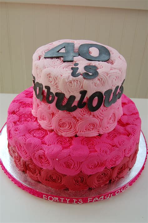 Ideas For 40th Birthday Cake Female 40th Birthday Pink Black