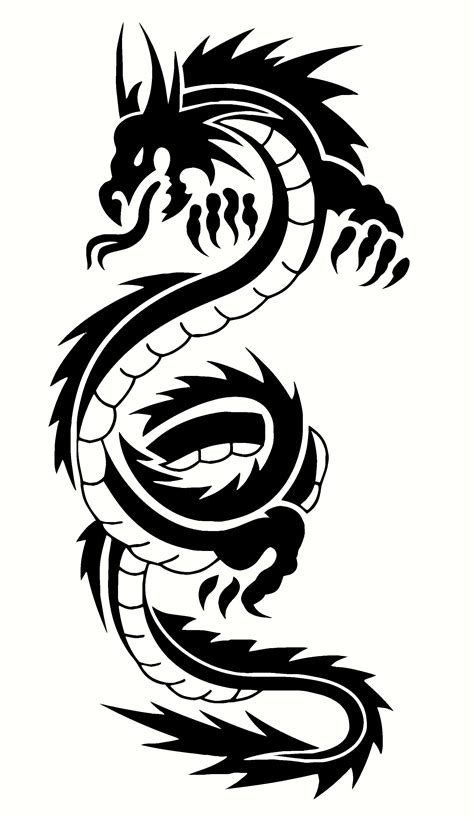 37 Simple Dragon Tattoo Drawing Images For Chest Tattoos Design