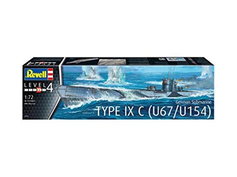 Revell Rv05166 172 German Submarine Type Ix C U67u154 Plastic Model