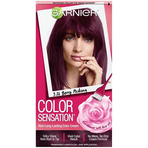 Color Sensation 326 Deep Burgundy Hair Color Garnier