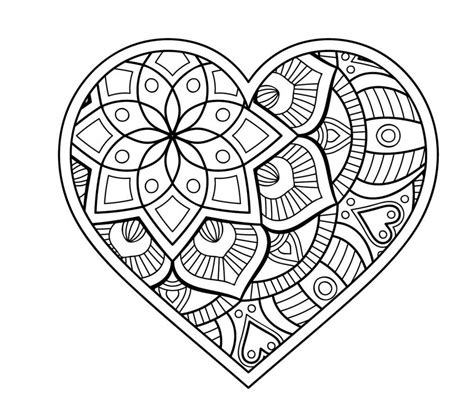 Mandala fur erwachsene zum ausdrucken kostenlos elegant. Malvorlage Herz | Herz ausmalbild, Herz malvorlage