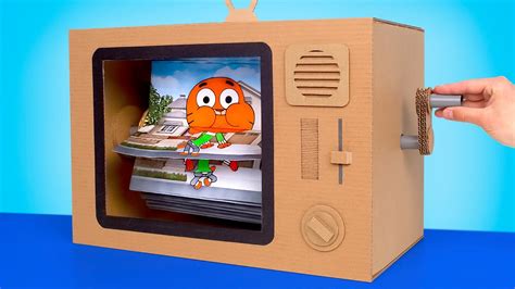 Turn Cardboard Into A Cool Retro Tv Best Cardboard Trick Youtube