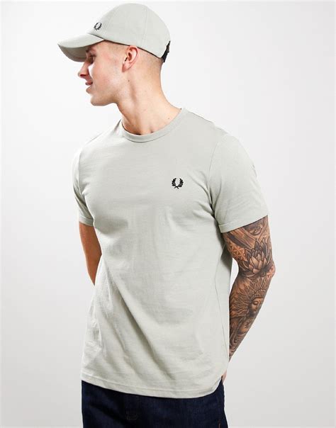 Fred Perry Ringer T Shirt Seagrass Terraces Menswear