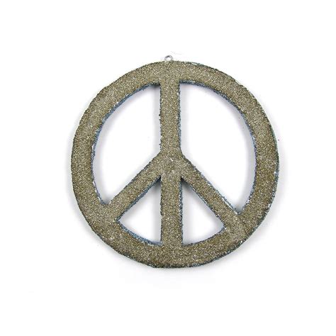 Peace Symbol Ornament Glitter Peace Ornament Handmade Peace Etsy