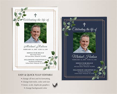 Funeral Card Designs