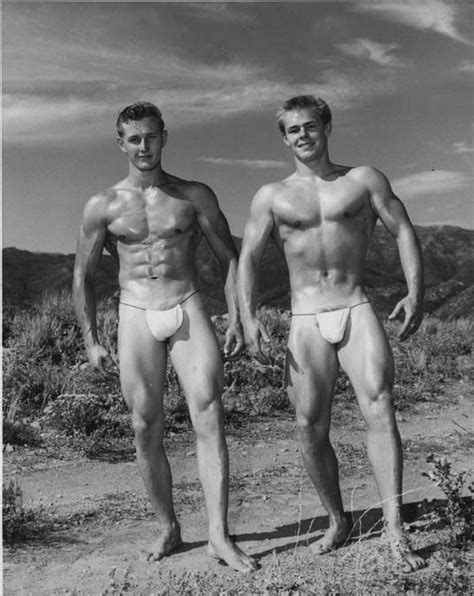jerry debry and robert kendall in utah 1950s vintage muscle men male physique vintage muscle