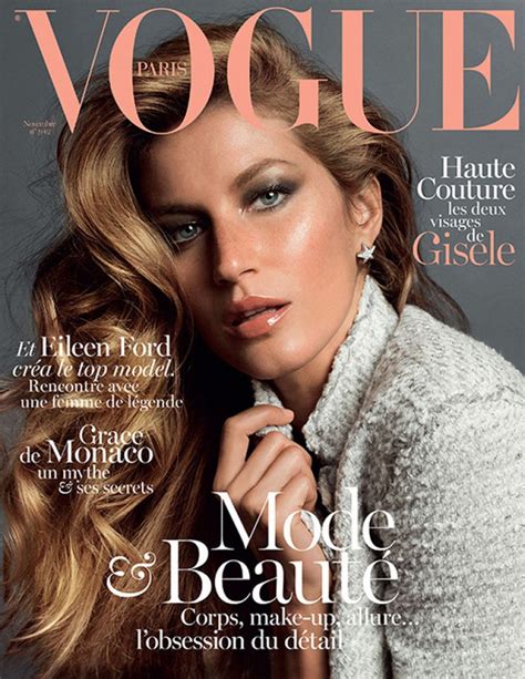 Gisele Bundchen Vogue Magazine Paris November 2013 Issue