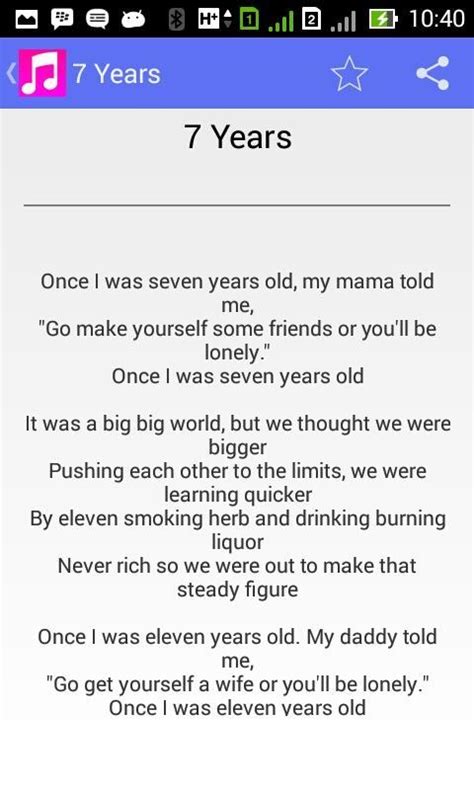 Lyrics To 7 Years Old By Lukas Graham Lyricswalls