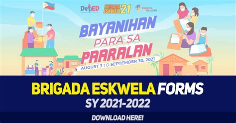 Brigada Eskwela 2021 2022 Forms 1 7 Youtube Gambaran