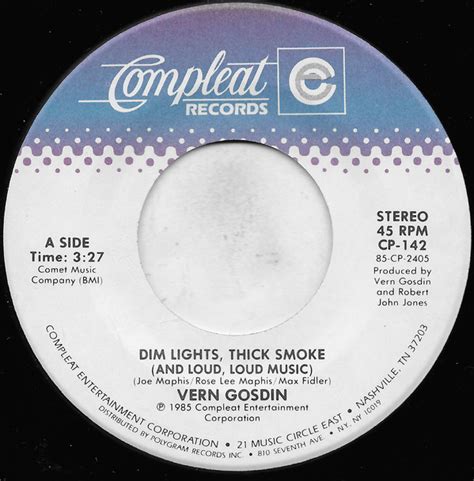 Dim Lights, Thick Smoke (And Loud, Loud Music) | Discogs