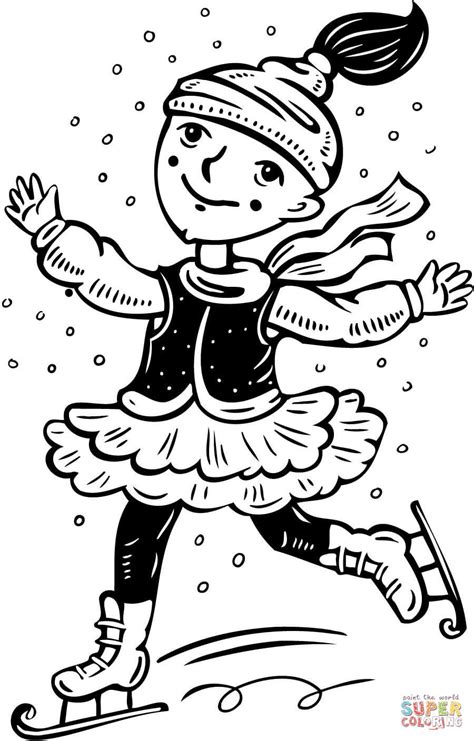 Ice Skating Coloring Sheets Coloring Pages