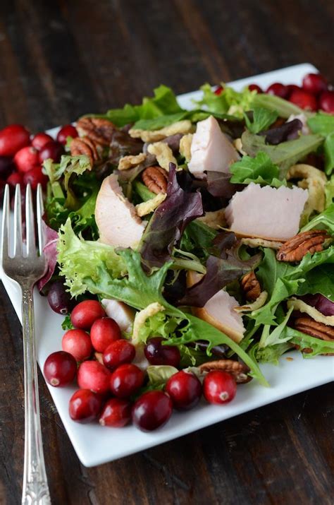Turkey Salad With Cranberry Vinaigrette Recipe Via
