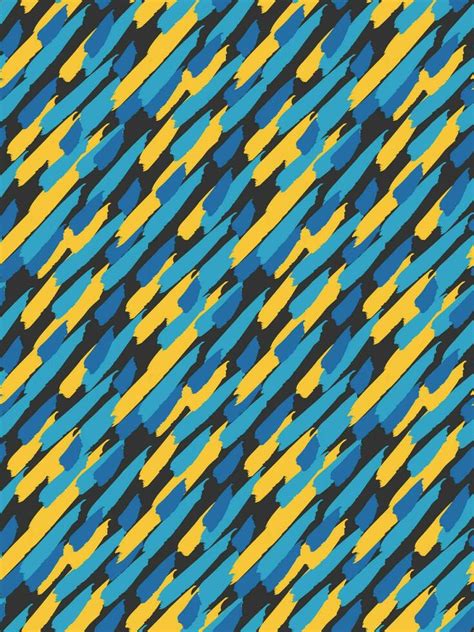Abstract Seamless Pattern With Blue Brush Strokes Hand Drawn Texture