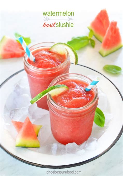 This Refreshing Watermelon Strawberry Basil Slushy Is Low Sugar And