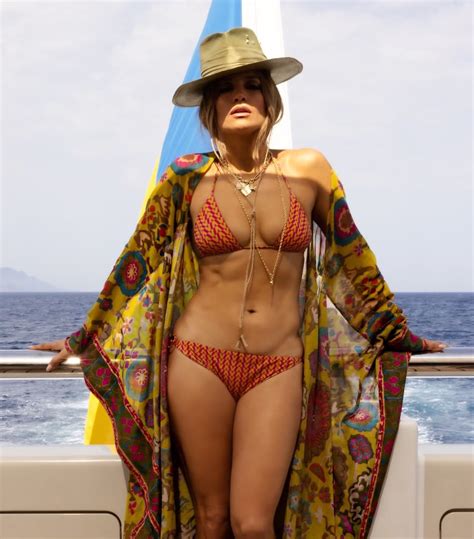 Festival Hollywood Mächtig Jennifer Lopez W Bikini Mischen