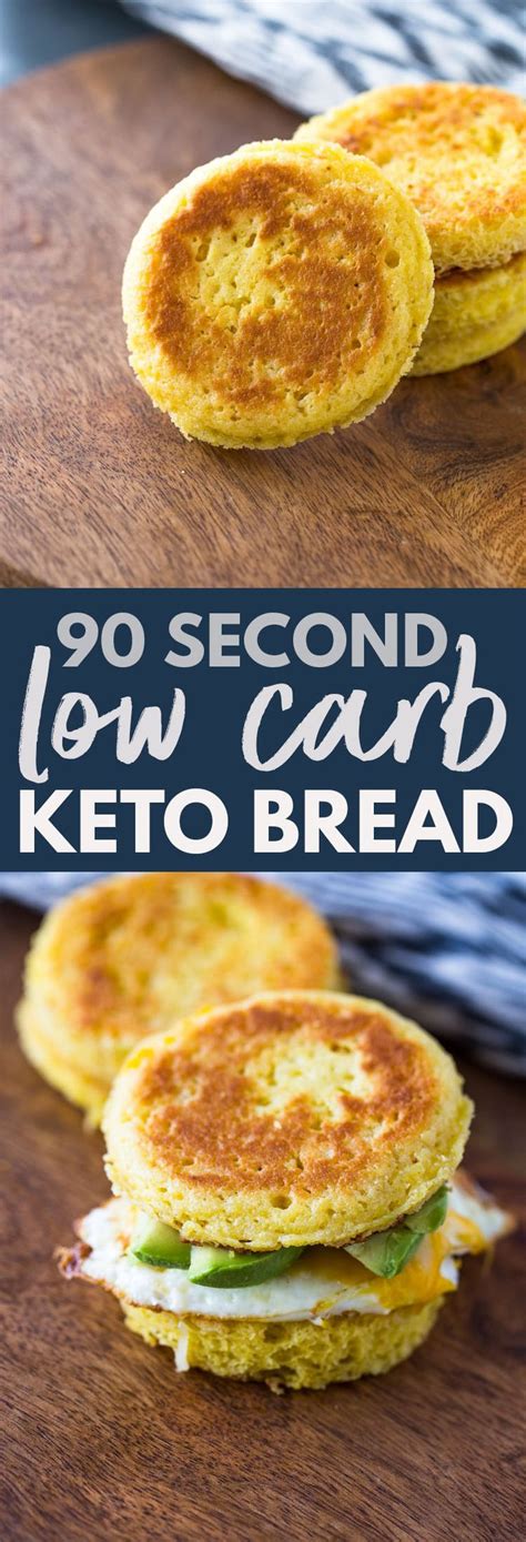 90 Second Microwavable Low Carb Keto Bread Keto Recipes Easy Low