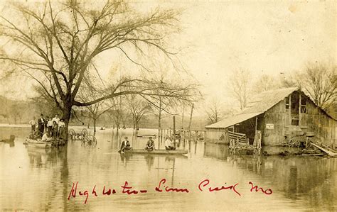 Another Flood In Linn Creek Circa 1920 Damming The Osage