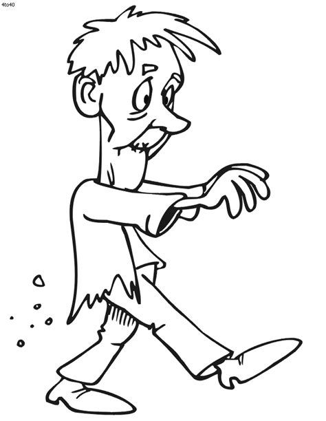 Scary Zombie Coloring Pages - Coloring Home