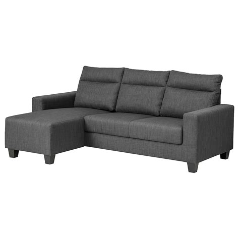 BollstanÄs 3 Seat Sofa With Chaise Longueskiftebo Dark Grey Width