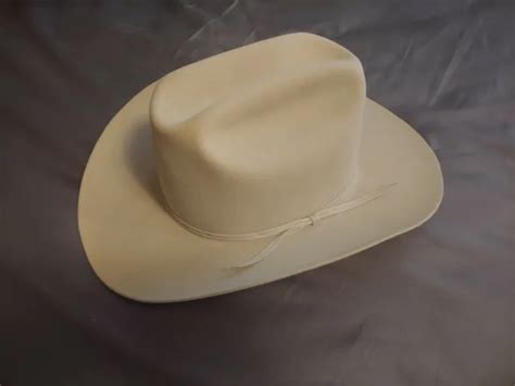 Vintage Stetson Silverbelly Rancher Cowboywestern Hat 4x Beaver Size 6