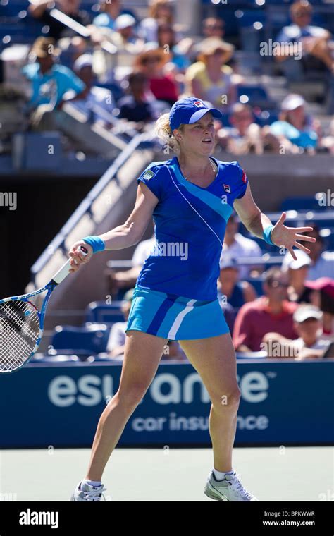 Kim Clijsters Bel Competing At The 2010 Us Open Tennis Stock Photo