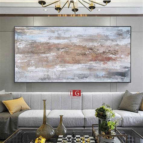 Gray Abstract Art Rust Painting Large Abstract Painting Etsy