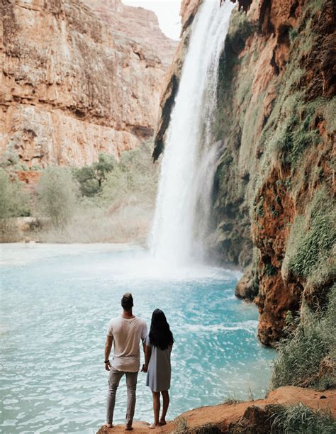 A 10 Mile Hike To Havasu Falls Was Worth The Trek For These Engagement