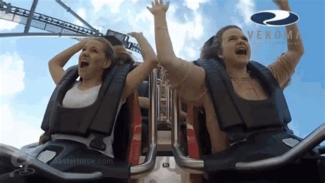 Scream Thrilling Gif Scream Thrilling Roller Coaster Gif