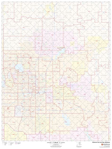 Oklahoma Zip Code Map Oklahoma Oklahoma County Zip Codes