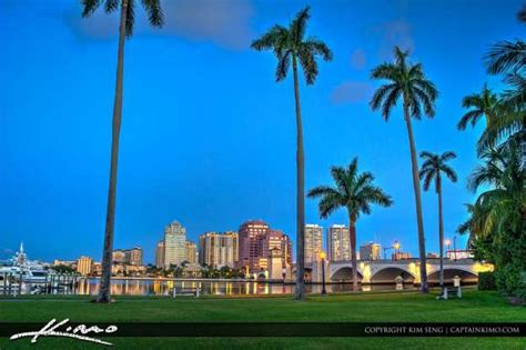 West Palm Beach Skyline From Palm Beach Hdr Photography By Captain Kimo