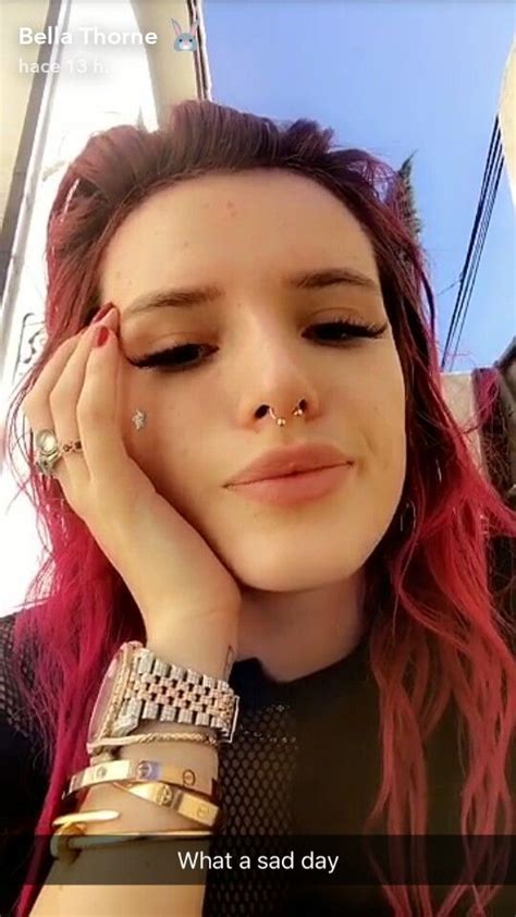 Bella Thorne Via Snapchat Nose Ring Fashion Bella Thorne