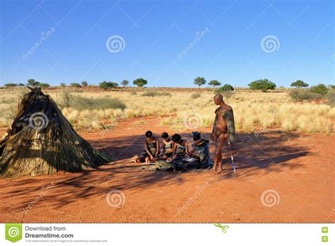 Bushmen Village Kalahari Desert Namibia Editorial Photography Image Of Namibia People 74966452