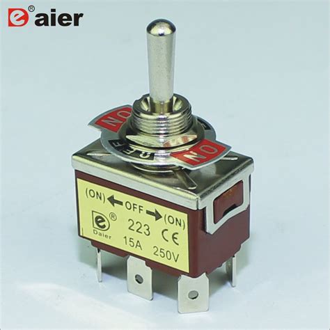 12mm Dpdt 3 Way On Off On Spring Loaded Toggle Switch China Spring