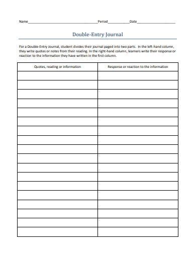 Save hours of work by finding the best resources and the perfect template for your project. 12+ Double Entry Journal Templates in PDF | Free & Premium ...