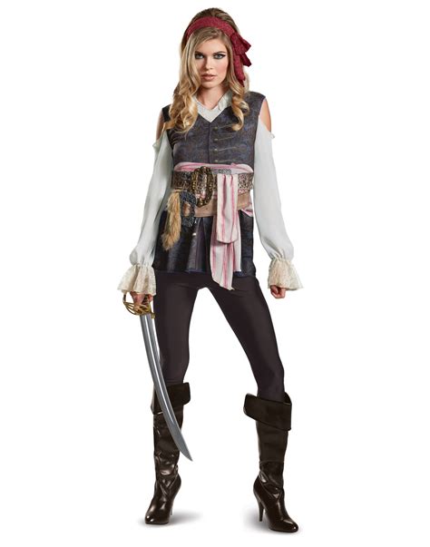 Disney Pirates Of The Caribbean 5 Jack Sparrow Adult Womens Costume